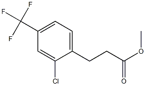 3-(2-Chloro-4-trifluoromethyl-phenyl)-propionic acid methyl ester 结构式