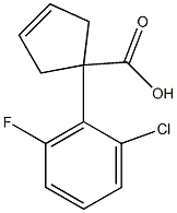 1-(2-chloro-6-fluorophenyl)cyclopent-3-enecarboxylic acid 结构式