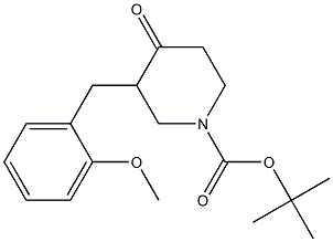 tert-butyl 3-(2-methoxybenzyl)-4-oxopiperidine-1-carboxylate 结构式