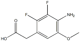 1-(4-Amino-2,3-difluoro-5-methoxy-phenyl)-acetic acid 结构式