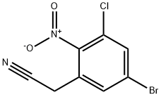 2-(5-bromo-3-chloro-2-nitrophenyl)acetonitrile 结构式