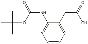 2-(BOC-氨基)吡啶-3-乙酸 结构式