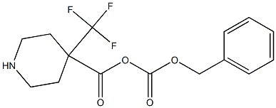 1-(苄氧基)羰基)-4-(三氟甲基)哌啶-4-羧酸 结构式