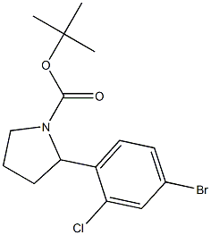 tert-butyl 2-(4-bromo-2-chlorophenyl)pyrrolidine-1-carboxylate 结构式