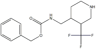 (3-Trifluoromethyl-piperidin-4-ylmethyl)-carbamic acid benzyl ester 结构式