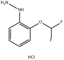(2-(difluoromethoxy)phenyl)hydrazine hydrochloride 结构式