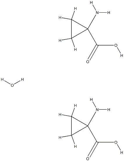 Cyclopropanecarboxylicacid,1-amino-,hydrate(2:1)(9CI) 结构式