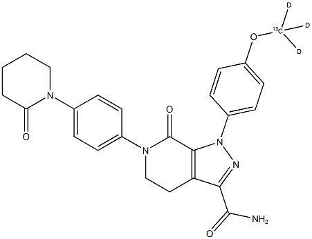 阿哌沙班杂质13C-D3 结构式