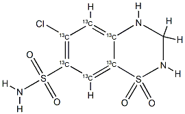 [13C6]-Hydrochlorothiazide 结构式