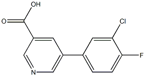 5-(3-Chloro-4-fluorophenyl)-nicotinic acid 结构式