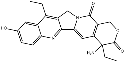 7-ethyl-10-hydroxy-20-deoxyaminocamptothecin 结构式