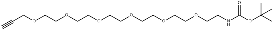 t-Boc-N-Amido-PEG6-Propargyl 结构式