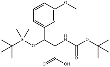 2-TERT-BUTOXYCARBONYLAMINO-3-(TERT-BUTYL-DIMETHYL-SILANYLOXY)-3-(3-METHOXY-PHENYL)-PROPIONIC ACIDD 结构式
