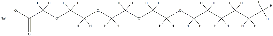 己醇聚醚-4 羧酸钠 结构式