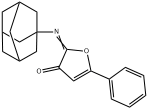 5-Phenyl-2-(tricyclo(3.3.1.1(sup 3,7))dec-1-ylimino)-3(2H)-furanone 结构式
