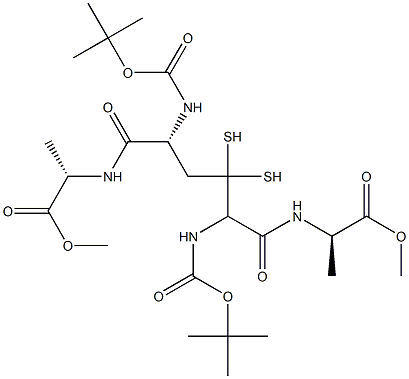 S,S'-bis(tert-butyloxycarbonyl-cysteinylalanine methyl ester) 结构式