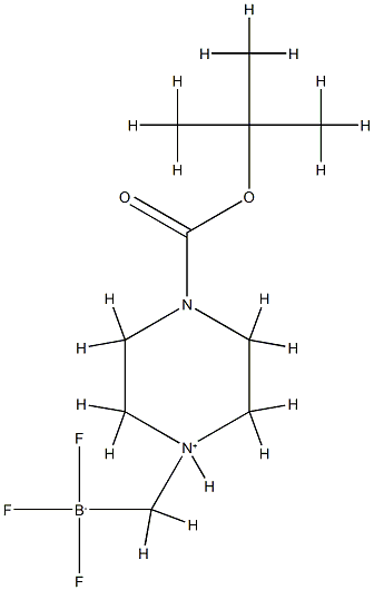 (4-Boc-1-哌嗪-1-基甲基)三氟硼酸内盐 结构式