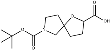 7-(叔-丁氧羰基)-1-氧杂-7-氮杂螺[4.4]壬烷-2-羧酸 结构式