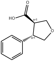 (3R,4S)-4-phenyloxolane-3-carboxylic acid 结构式