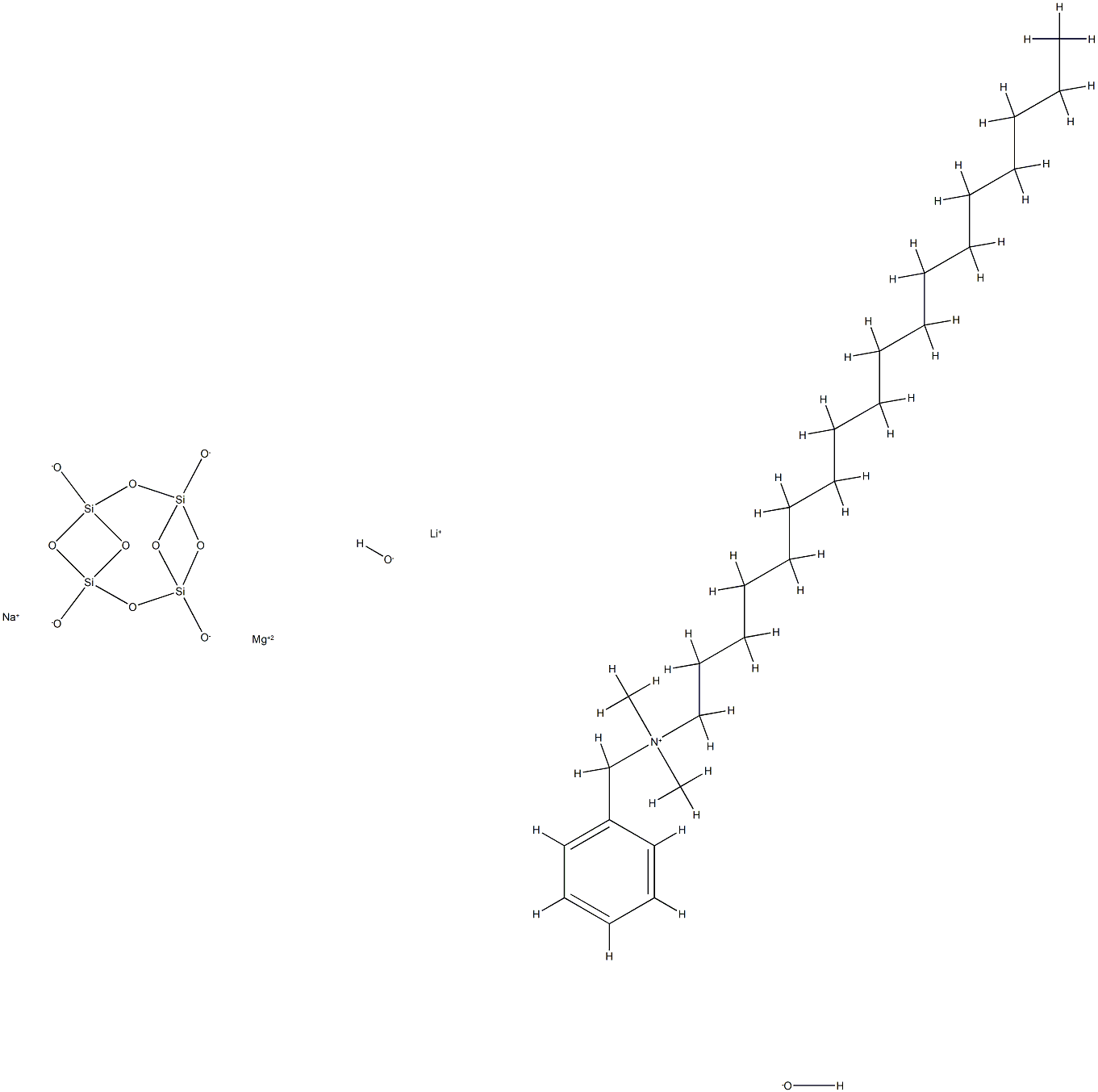 司拉氯铵水辉石 结构式