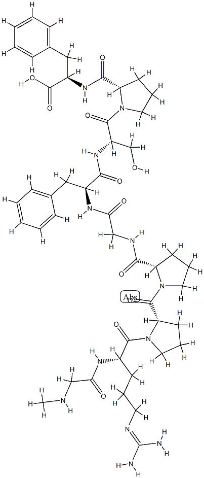 H-SAR-ARG-PRO-PRO-GLY-PHE-SER-PRO-D-PHE-OH 结构式