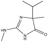 4H-Imidazol-4-one,1,5-dihydro-5-methyl-2-(methylamino)-5-(1-methylethyl)-(9CI) 结构式