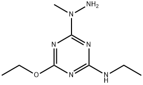 1,3,5-Triazin-2-amine,4-ethoxy-N-ethyl-6-(1-methylhydrazino)-(9CI) 结构式