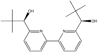(ΑR,Α'R)-Α,Α'-双叔丁基-[2,2'-二吡啶]-6,6'-二甲醇 结构式