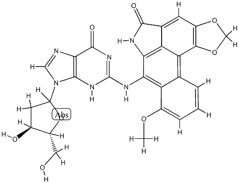 7-(deoxyguanosin-N(2)-yl)aristolactam I 结构式