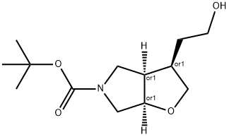 (3S,3AS,6AS)-叔-丁基 3-(2-羟基乙基)四氢-2H-呋喃并[2,3-C]吡咯-5(3H)-甲酸基酯 结构式