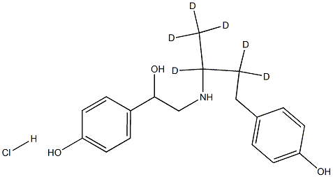 盐酸莱克多巴胺-D6 结构式