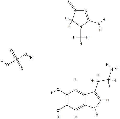 5,6-dihydroxy-4-fluorotryptamine creatinine 结构式