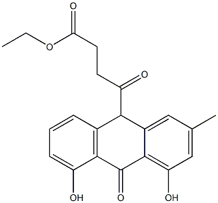 10-beta-carbethoxypropionylchrysarobin 结构式