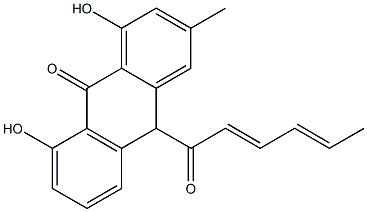 10-sorbylchrysarobin 结构式