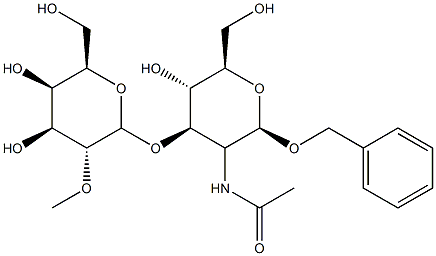 benzyl 2-acetamido-2-deoxy-3-O-(2-O-methyl-beta-galactosyl)-beta-glucopyranoside 结构式