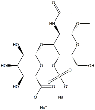 methyl 2-acetamido-2-deoxy-3-O-(beta-glucopyranosyluronic acid)-4-O-sulfo-beta-galactopyranoside 结构式