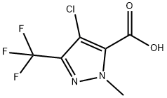 4-氯-1-甲基-3-(三氟甲基)-1H-吡唑-5-羧酸 结构式