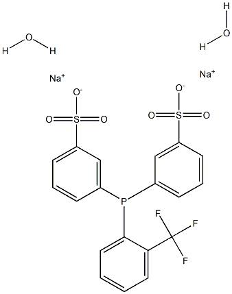 双(3-磺酸苯基)(2-三氟甲基苯基)膦酸二钠二水合物 结构式