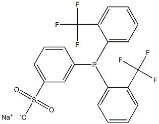 3-(双(2-(三氟甲基)苯基)磷烷基)苯磺酸钠盐 结构式