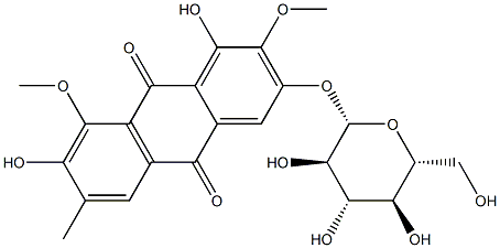 橙黄决明素-6-O-葡萄糖苷 结构式
