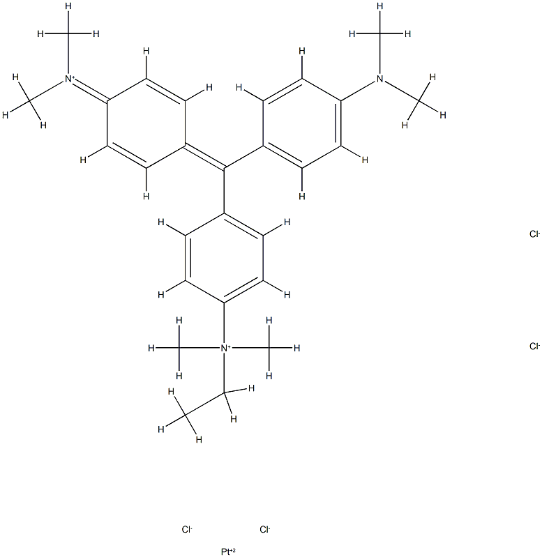 tetrachloroplatinate dianion-methyl green complex 结构式