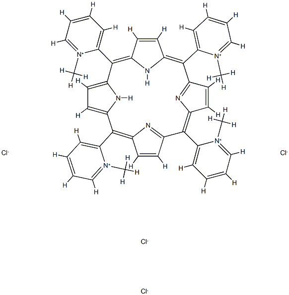 MESO-四(N-甲基-2-吡啶基)卟吩,四氯化 结构式