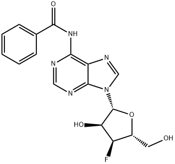 3'-脱氧-3'-氟-N6-苯甲酰基腺苷 结构式