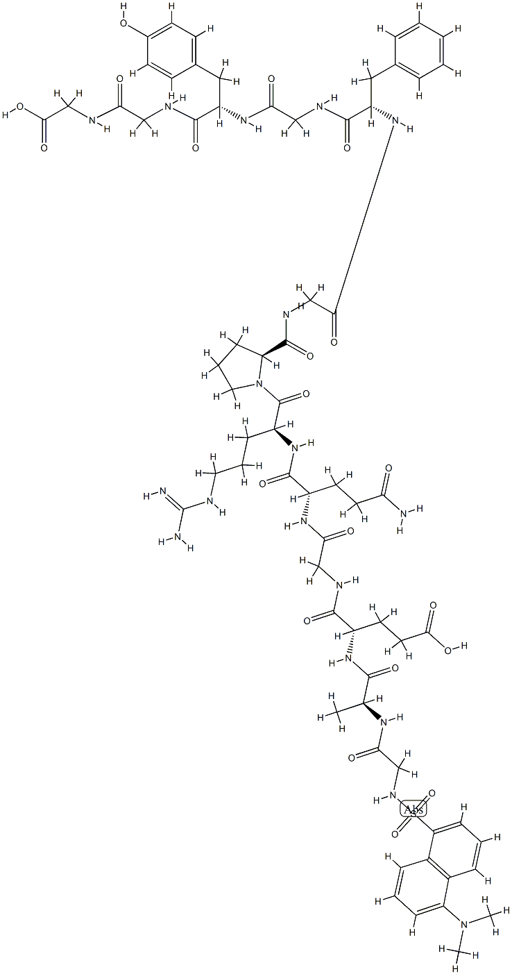 dansyl myelin basic protein, Gly(119)-Gly(131)- 结构式