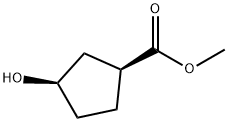 (1S,3R)-3-羟基环戊烷羧酸甲酯 结构式