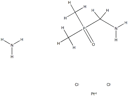 amminedichloro(1-(dimethylphosphinyl)methanamine-N)platinum 结构式
