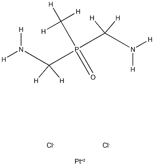 dichloro(1,1'-(methylphosphinylidene)bis(methanamine)-N,N')platinum 结构式