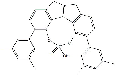 (R)-6,6'-双(3,5-二甲基苯基)螺环二酚磷酸酯 结构式