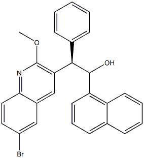 2-(6-溴-2-甲氧基喹啉-3-基)-1-(萘-1-基)-2-苯基乙醇 结构式