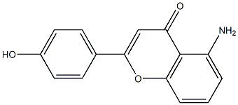 4H-1-Benzopyran-4-one,5-amino-2-(4-hydroxyphenyl)-(9CI) 结构式